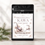 Aromatyzowana kawa świąteczna w ozdobnym opakowaniu.