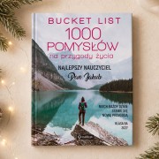 Personalizowana książka Bucket List 1000 pomysłów na przygody życia to wyjątkowy prezent świąteczny dla nauczyciela.