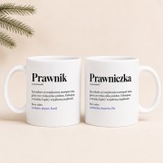 Kubek z definicją prawnika jako wyjątkowy prezent świąteczny z imieniem.