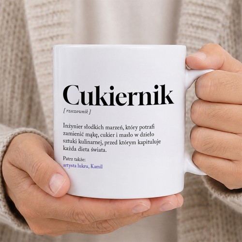 Kubek Cukiernik to praktyczny prezent dla miłośnika słodkości.
