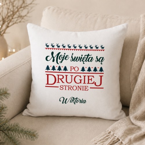 Świąteczna poduszka z imieniem to prezent dla fana Stranger Things.