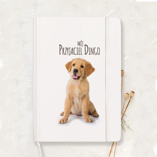 Notes ze zdjęciem psa na okładce sprawdzi się jako personalizowany prezent dla właściciela czworonoga.