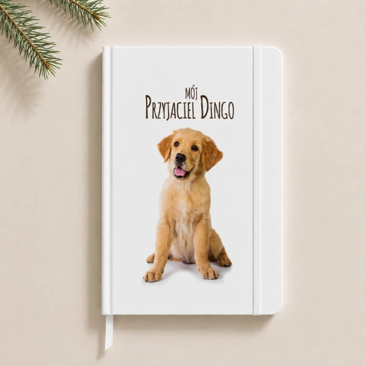 Personalizowany notes ze zdjęciem Twojego psa i jego imieniem to wyjątkowy prezent dla psiarza na Święta.