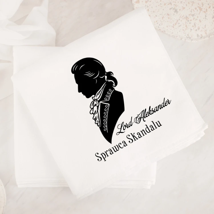Personalizowany ręcznik Lady z imieniem i sylwetką eleganckiej damy to prezent świąteczny dla niej.