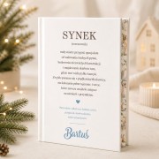 Personalizowana książka z bajkami z definicją słowa Synek to wyjątkowy prezent dla synka pod choinkę.