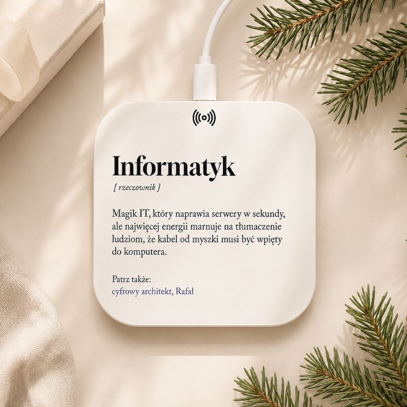 Ładowarka indukcyjna z definicją dla informatyka