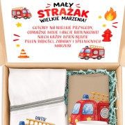 Personalizowany zestaw dla małego strażaka.