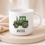 Kubek dziecięcy z traktorem i imieniem.