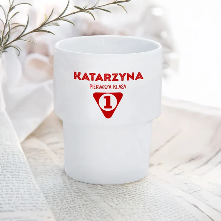 Kubek prezentowy w stylu prl na Swięta.