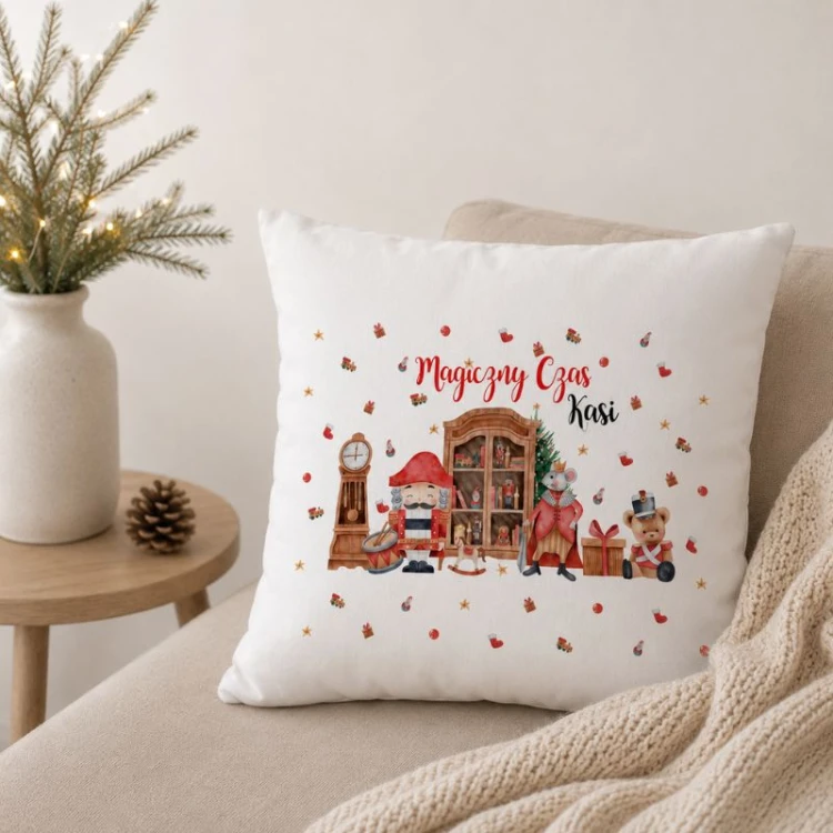 Personalizowana poduszka świąteczna z imieniem