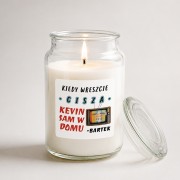 Personalizowana świeca zapachowa dla miłośnika filmu Kevin sam w domu