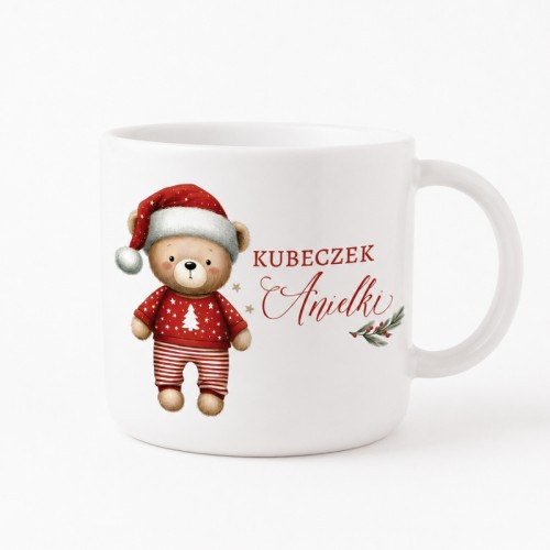 Personalizowany kubek dla dziecka z motywem świątecznym to piękny prezent na Boże Narodzenie.