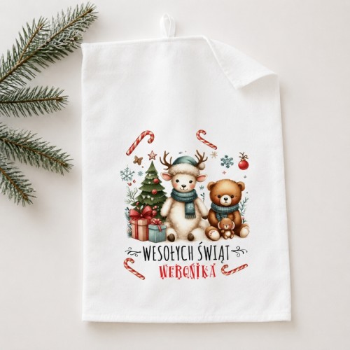 Personalizowany ręcznik świąteczny z imieniem będzie wyjątkowym prezentem dla dziecka.