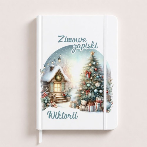 Notes z imieniem i zimową grafiką doskonale sprawdzi się jako świąteczny upominek.
