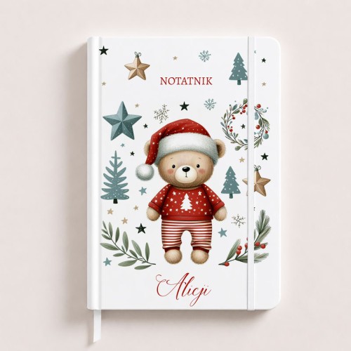 Personalizowany notes świąteczny zachęca dziecko do rysowania i pisania.