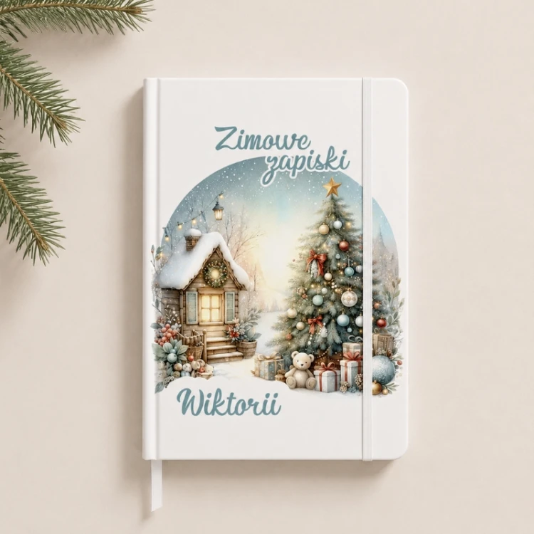 Personalizowany notes świąteczny będzie wyjątkowym prezentem na Boże Narodzenie.